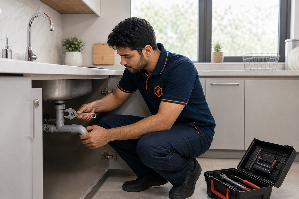 The Fix Nation plumber repairing a sink